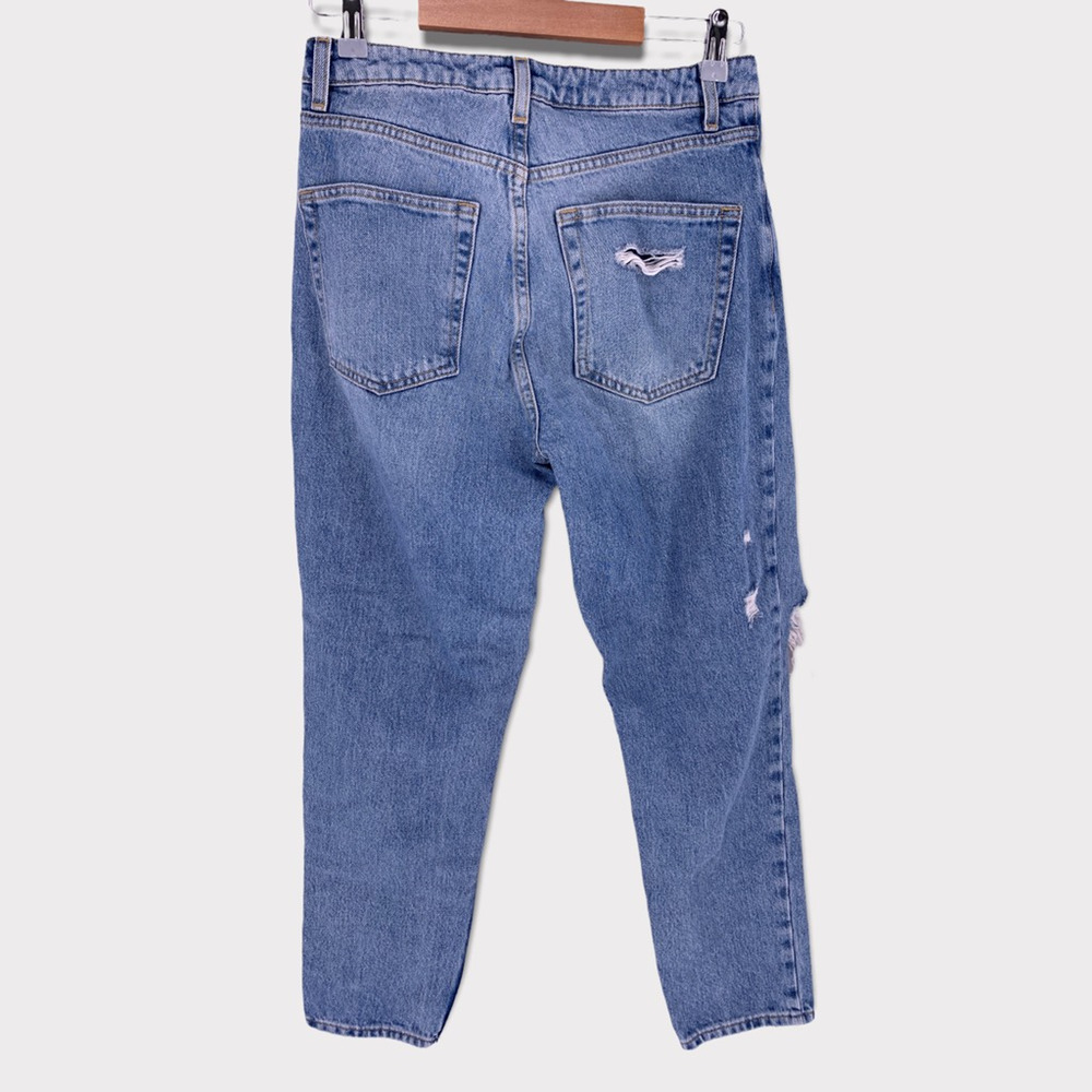 Topshop Mom Jeans Destroyed Denim Size 28 - Picture 2 of 8